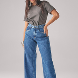 Calça Baggy Feminina - Jeans Médio