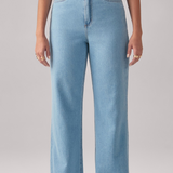 Calça Feminina Wide Leg - Jeans Claro