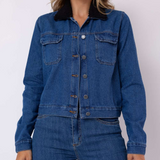 Jaqueta Jeans Gola Sherpa Azul