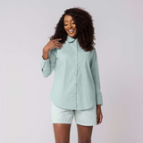 Camisa Feminina De Algodão Manga Longa