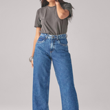 Calça Baggy Feminina - Jeans Médio