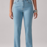 Calça Feminina Reta - Jeans Claro