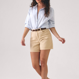 Shorts Feminino de Sarja Areia