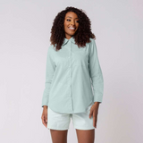 Camisa Feminina De Algodão Manga Longa