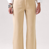 Calça Wide Leg Feminina Areia