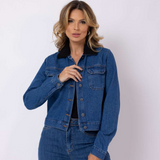 Jaqueta Jeans Gola Sherpa Azul