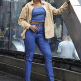 Calça Jeans Lorsa Feminina Skinny  - Azul Escuro