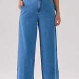 Calça Jeans Skater Feminina Cintura Alta