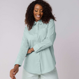 Camisa Feminina De Algodão Manga Longa