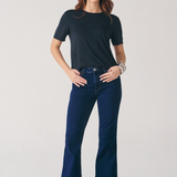 Calça Flare Feminina Jeans Cintura Média
